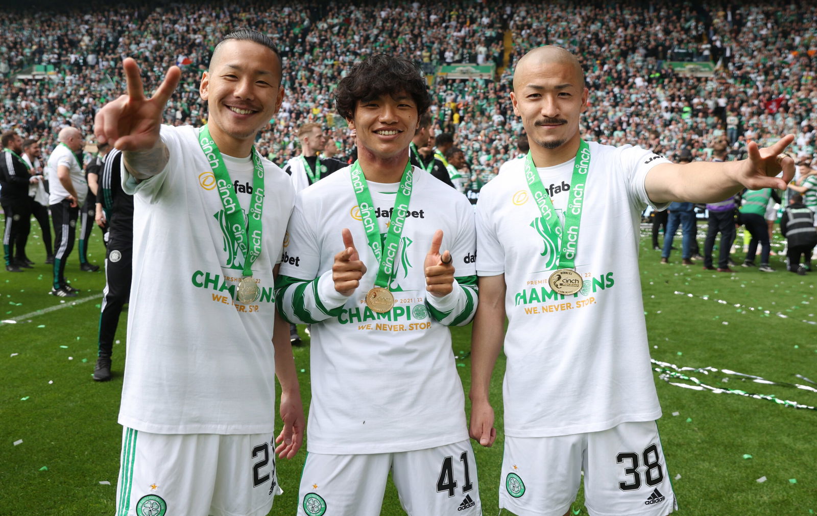 Ideguchi, Hatate, and Maeda Celtic