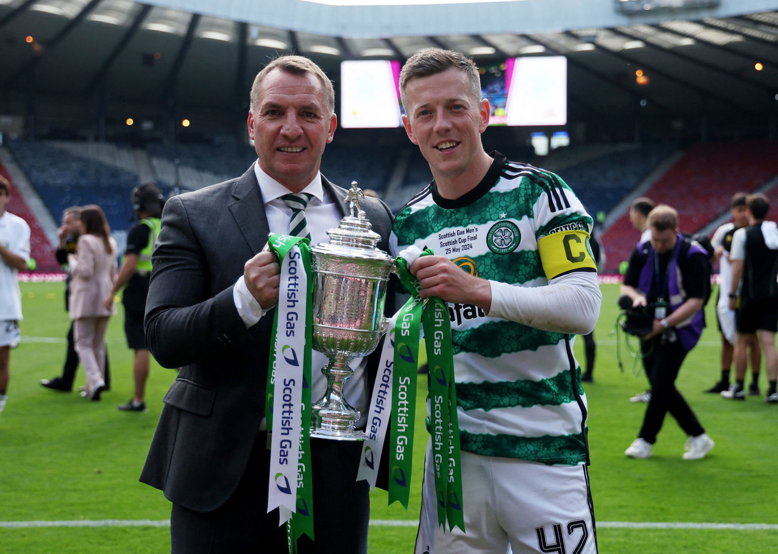 Brendan Rodgers and Callum McGregor Celtic