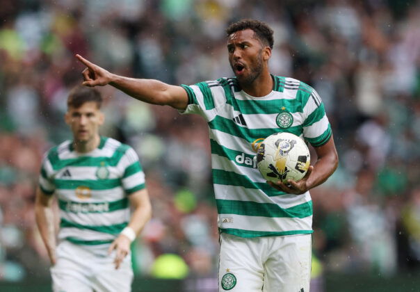 Celtic FC Defender Auston Trusty reacts