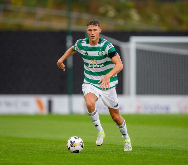 Dane Murray of Celtic on the ball