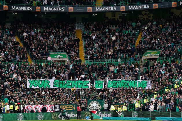 Green brigade, celtic fans at celtic Park