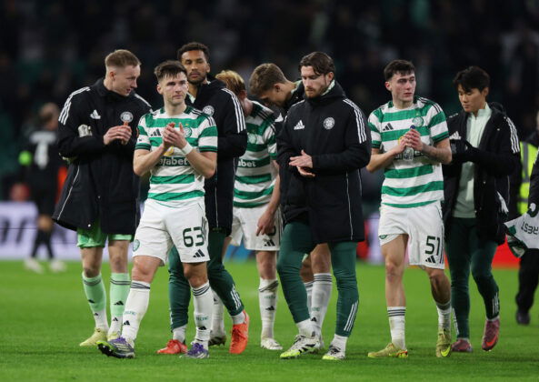 Celtic f.c. Players Celebrate Sturm Graz victory