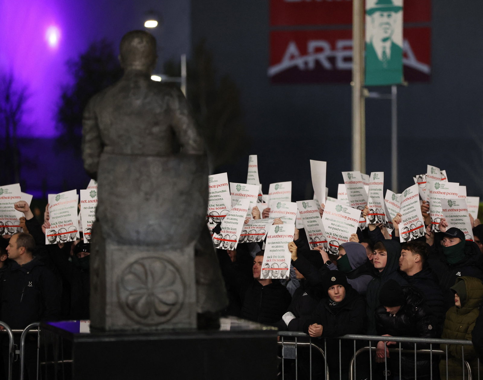 Scottish Premiership - Celtic v Falkirk Celtic FC fan protest outside Celtic Park