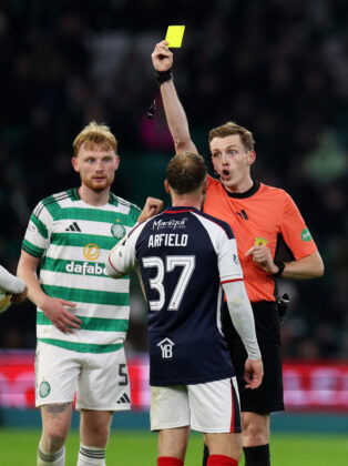 Celtic FC Liam Scales, Scott Arfield Falkirk