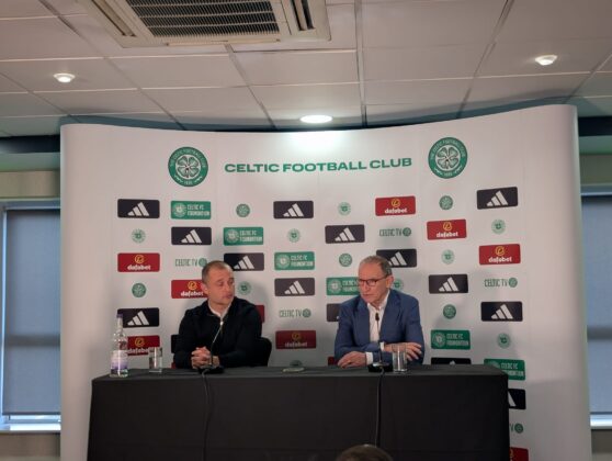 Celtic FC Interim boss Martin O'Neill With Shaun Maloney