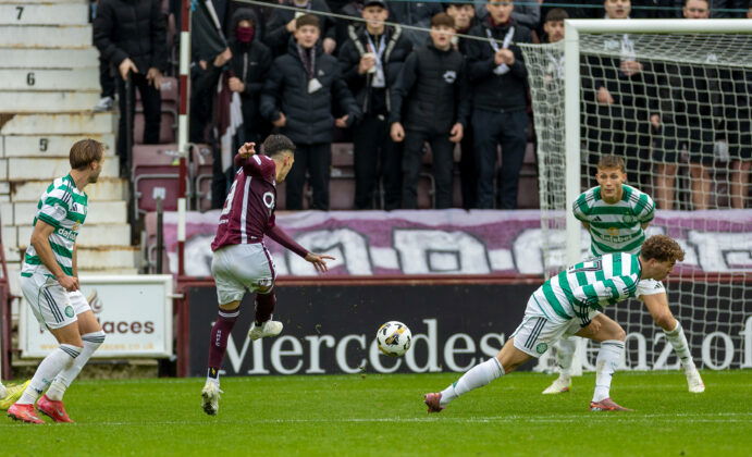 Celtic vs Hearts, Tynecastle Player Shoots