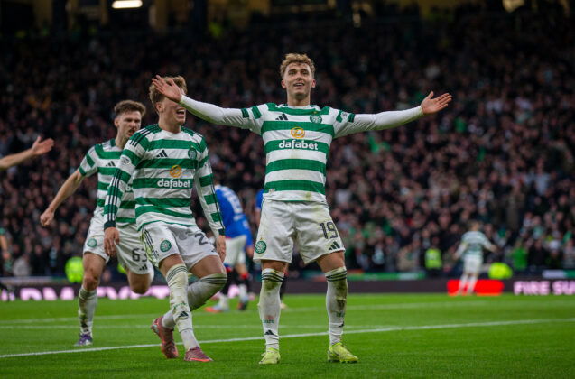 Celtic FC Striker Callum Osmand Celebrates Semi-final Rangers goal