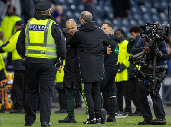 Celtic FC Martin O'Neill and Shaun Maloney