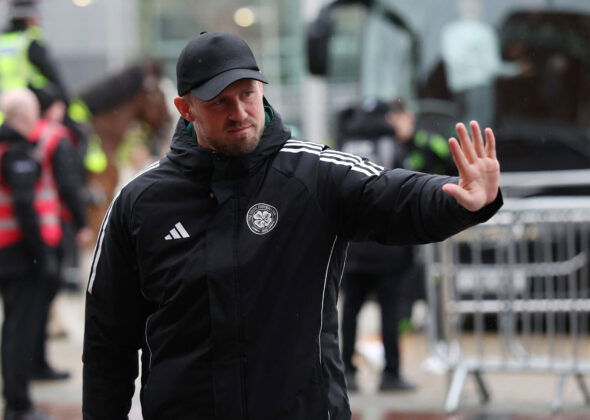 Celtic FC Kasper Schmeichel Outside Celtic Park.