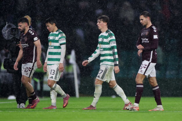 Celtic FC Arne Engles and Yang Hyun-Jun at Celtic Park