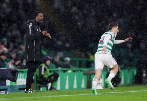Celtic f.c. manager Wilfried Nancy and Luke McCowan