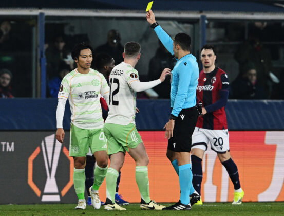 Celtic FC Bologna Europa League Reo Hatate Sent Off