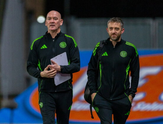 Celtic f.c. coaches Stevie Woods, Gavin Strachan