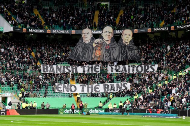 Celtic FC Traitors Green brigade Board banner