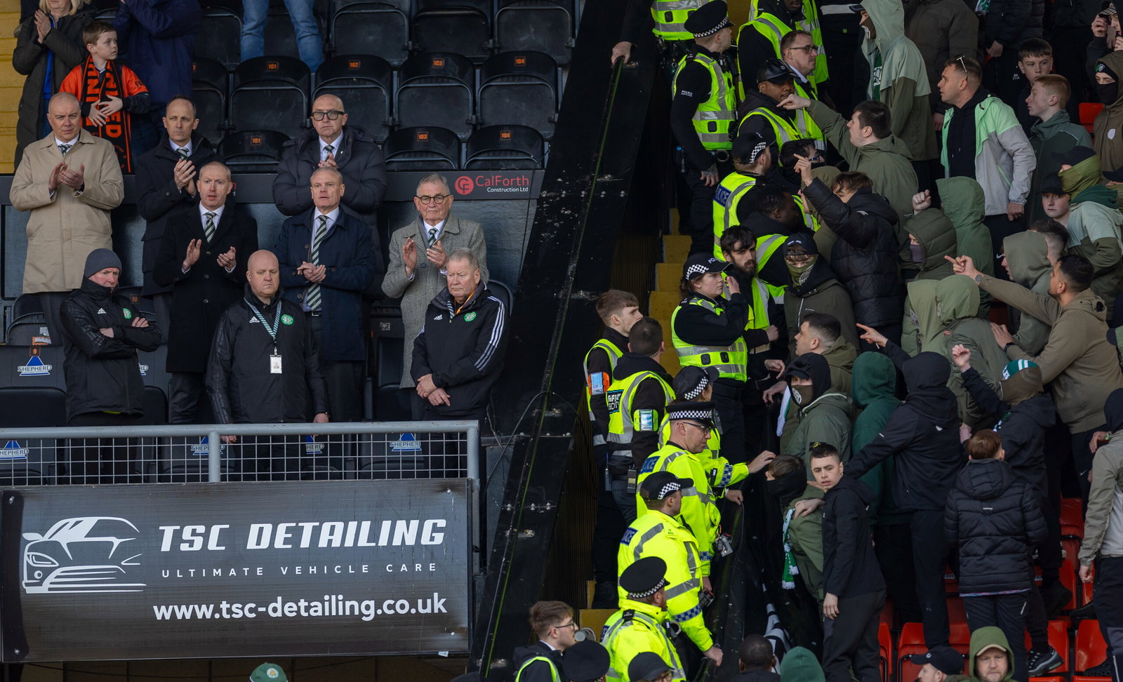 Celtic fans make their feelings known