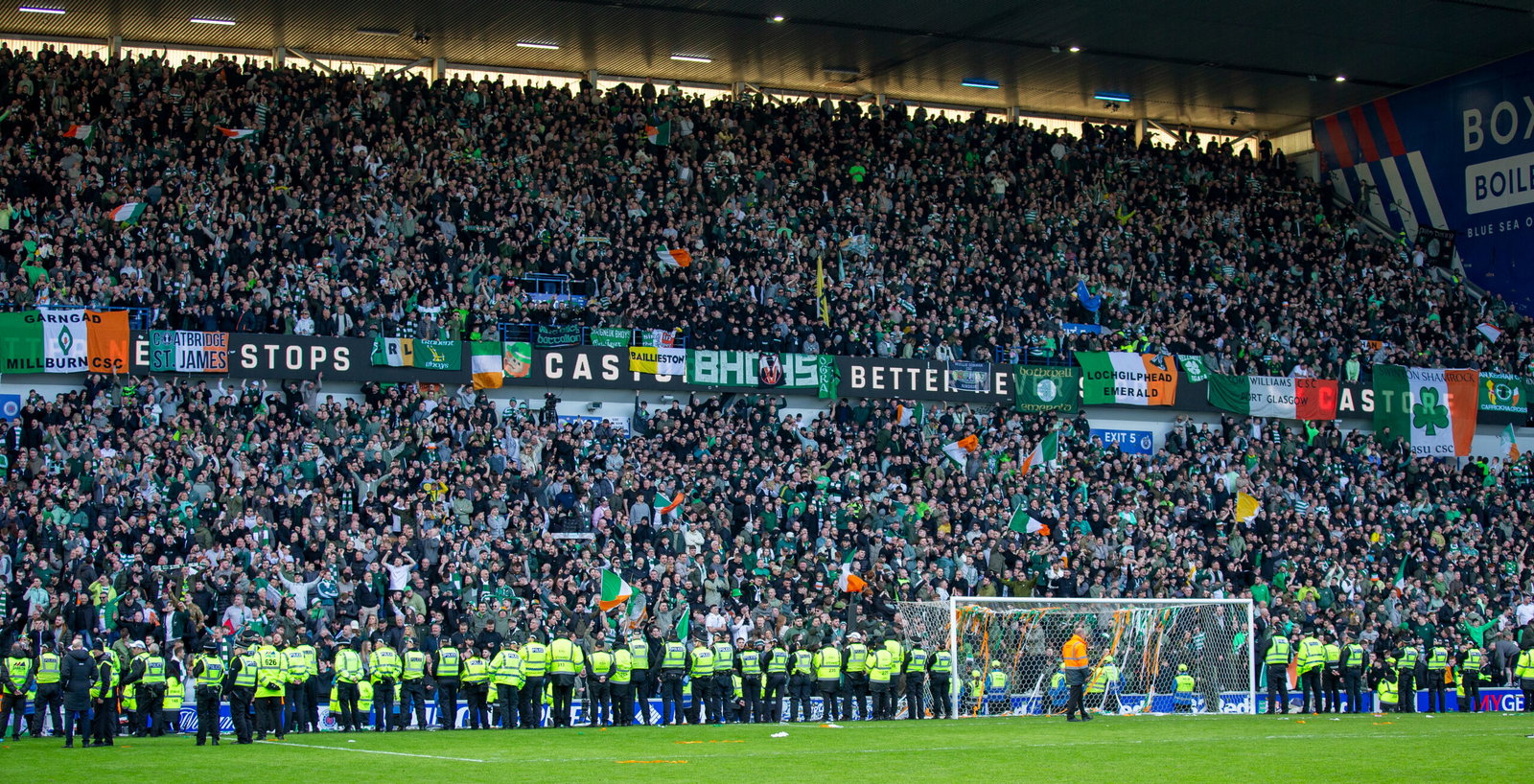 Martin O'Neill's Celtic had a large crowd at Ibrox on Sunday.